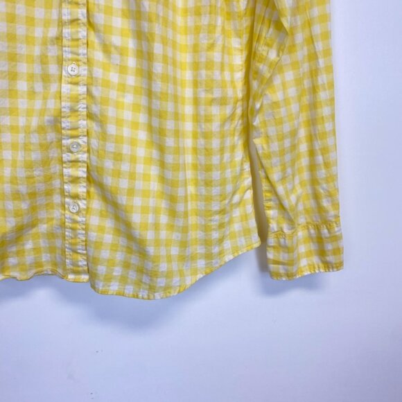 J. Crew Yellow Checkered Button Down Shirt - Picture 5 of 10